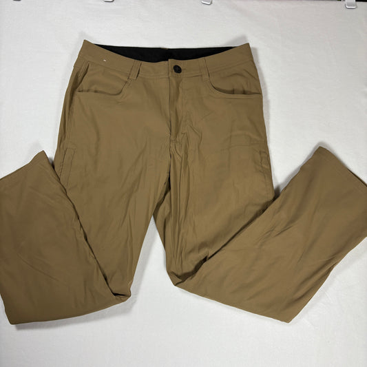 Orvis Mens Pants 32x30 Brown Stretch Casual Travel Outdoor Hiking Chino Trousers