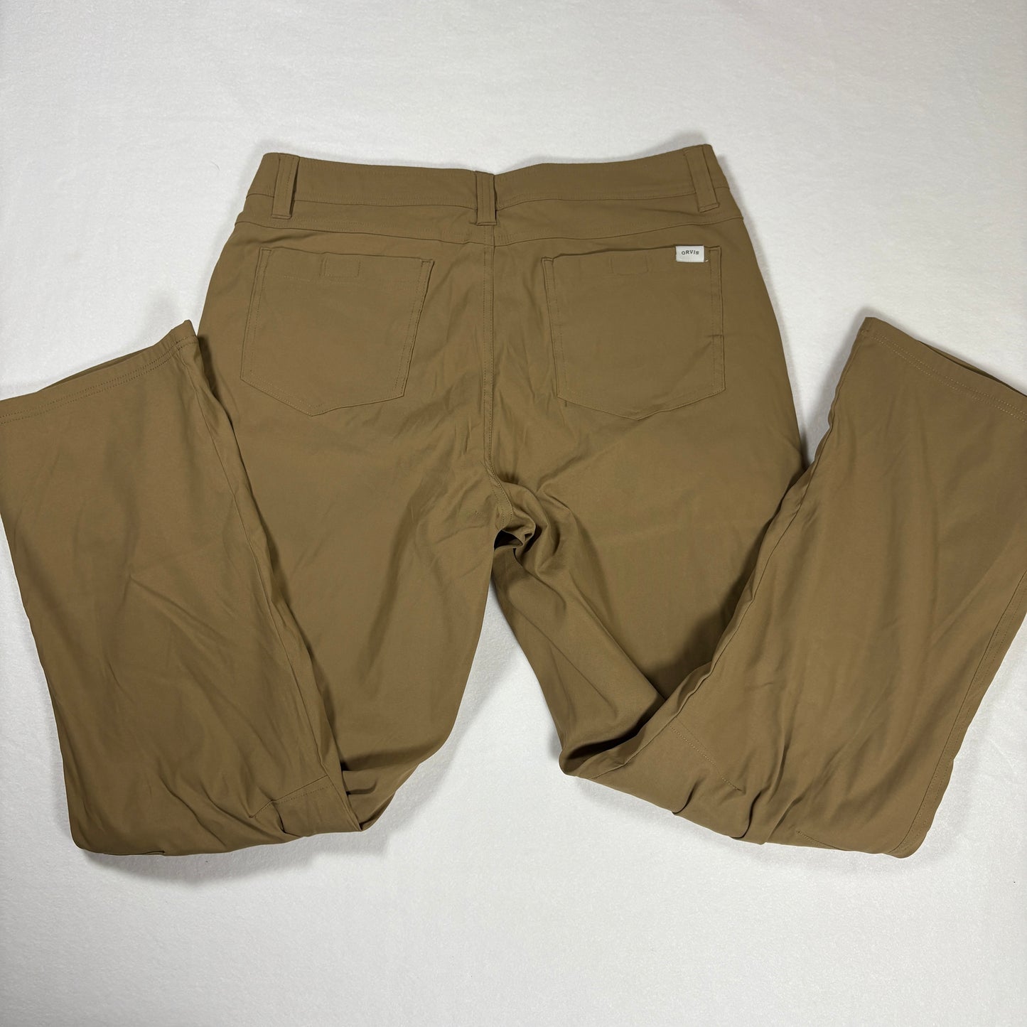 Orvis Mens Pants 32x30 Brown Stretch Casual Travel Outdoor Hiking Chino Trousers