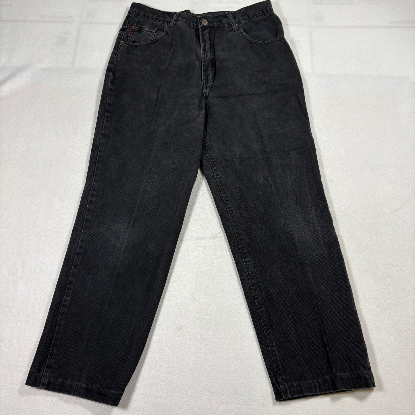 Vintage Bugle Boy Jeans 705 Men’s 33x32 Black Straight Leg 100% Cotton Denim