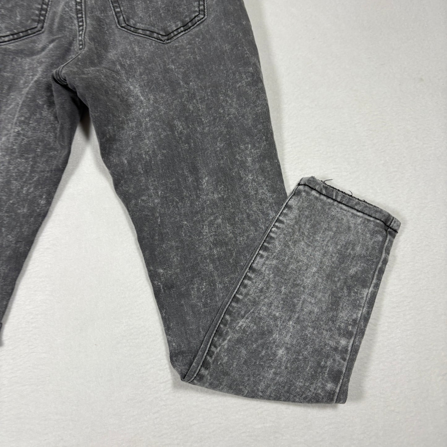 Cotton On Womens Jeans 4 Mid Grazer Skinny Gray Distressed Ripped Y2K Grunge