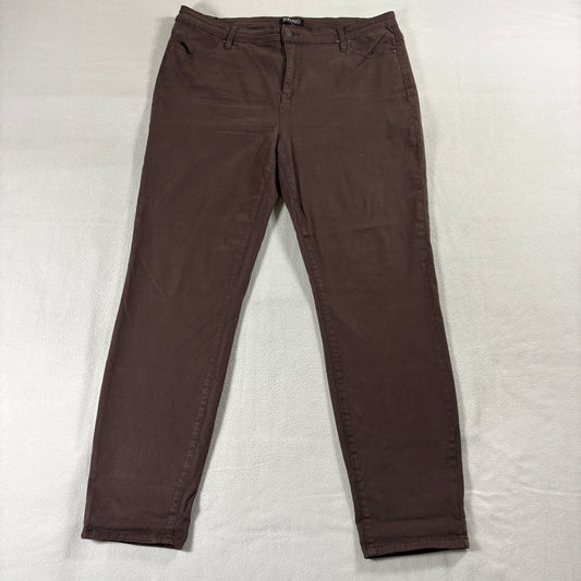 Buffalo Hanna High Rise Skinny Jeans Womens 14/34 Fits 36x29 Brown Pants