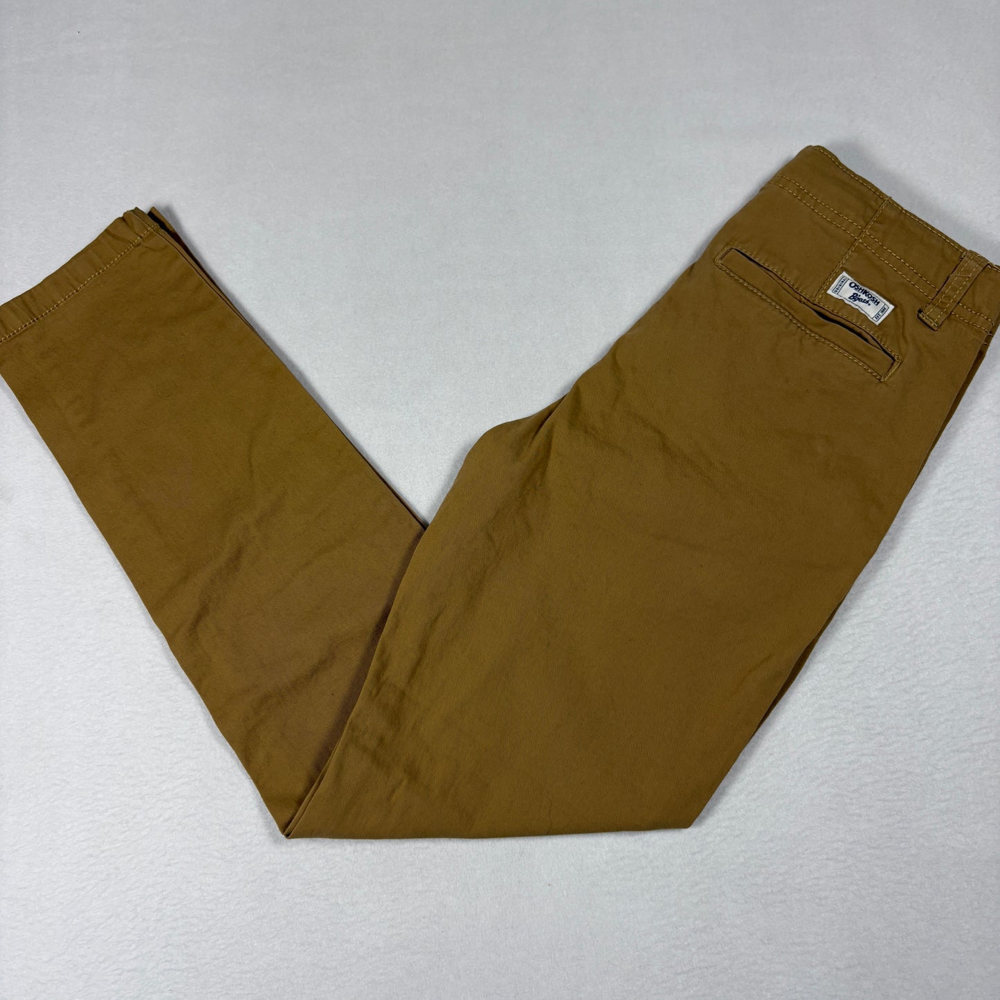 OshKosh Boys Chinos 12 Khaki Brown Straight Leg Casual Cotton Pants School