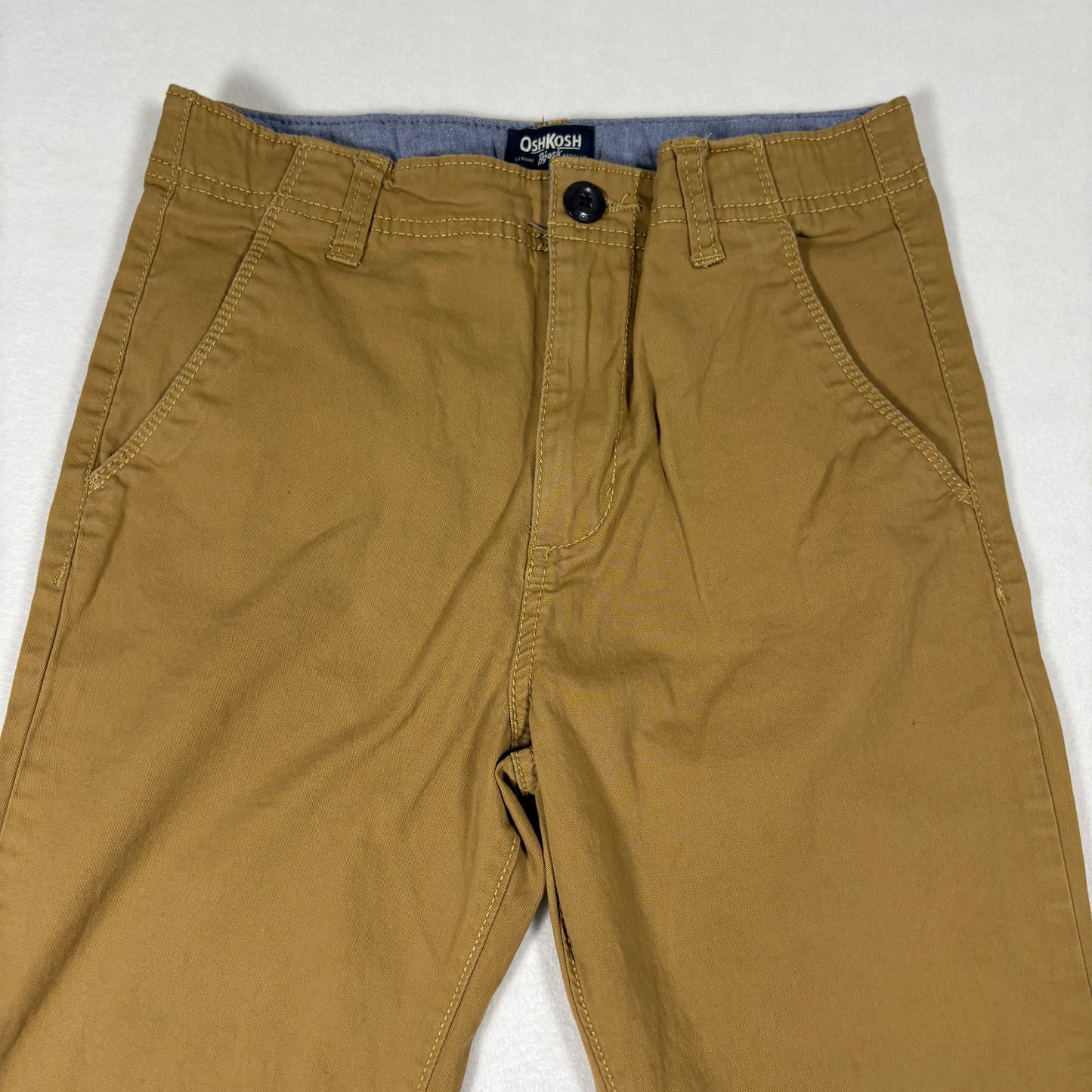 OshKosh Boys Chinos 12 Khaki Brown Straight Leg Casual Cotton Pants School