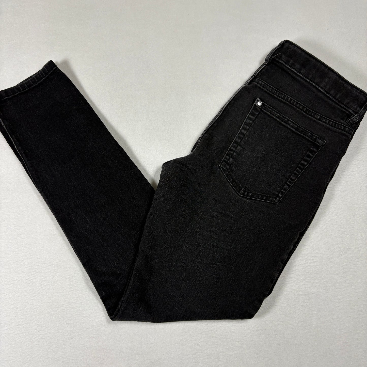 H&M Denim Mens Jeans 20 Skinny Fit Black Stretch Grunge Y2K 90s Casual Streetwear
