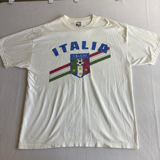 Italia Calcio Internazionale Soccer T Shirt Mens Large Italy Football Graphic Tee