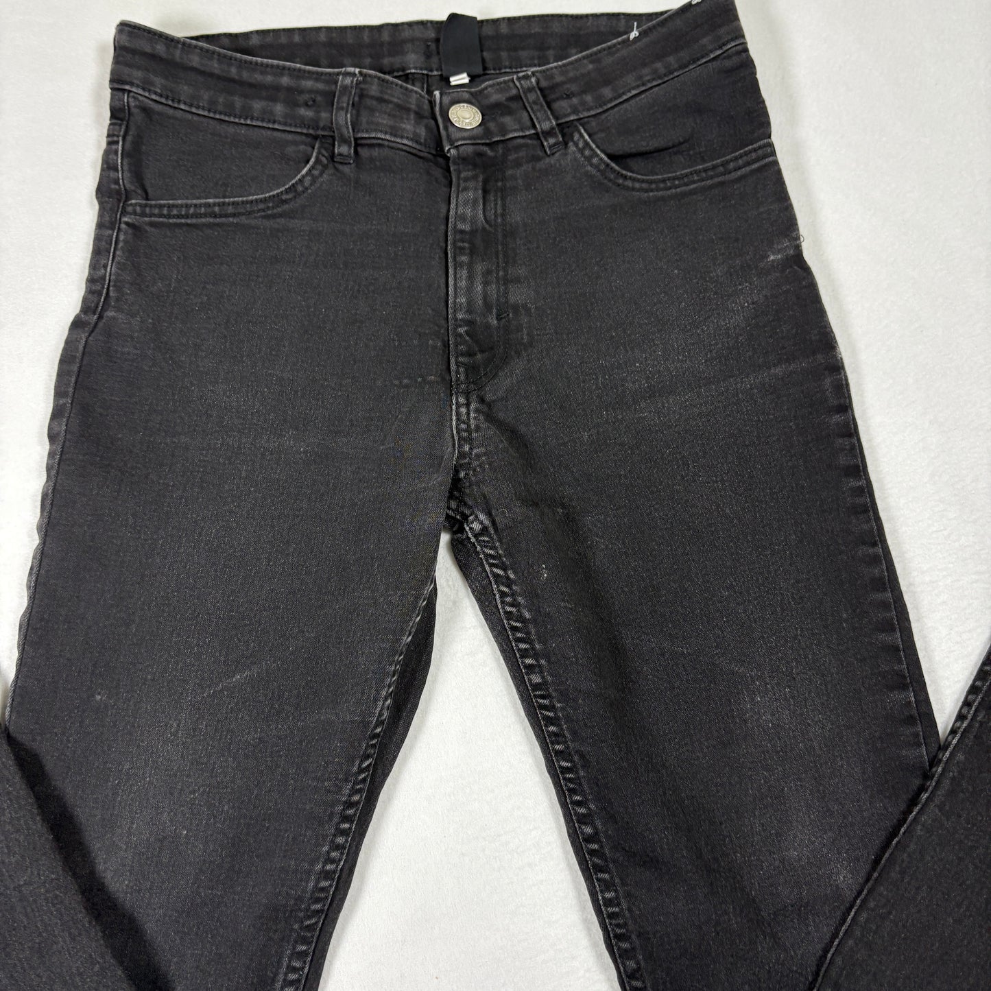 H&M Denim Mens Jeans 20 Skinny Fit Black Stretch Grunge Y2K 90s Casual Streetwear