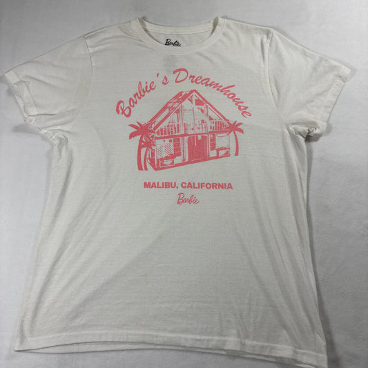 Barbie T Shirt Womens XL Malibu Dreamhouse Vintage Y2K Graphic Tee Pink Retro Soft