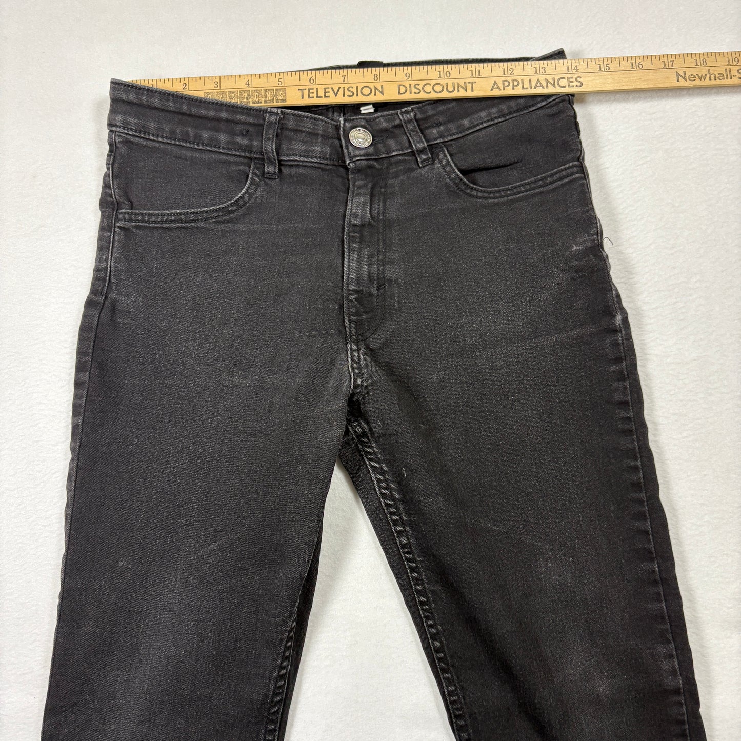 H&M Denim Mens Jeans 20 Skinny Fit Black Stretch Grunge Y2K 90s Casual Streetwear