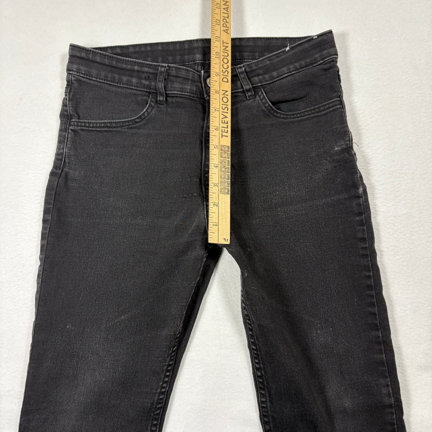 H&M Denim Mens Jeans 20 Skinny Fit Black Stretch Grunge Y2K 90s Casual Streetwear
