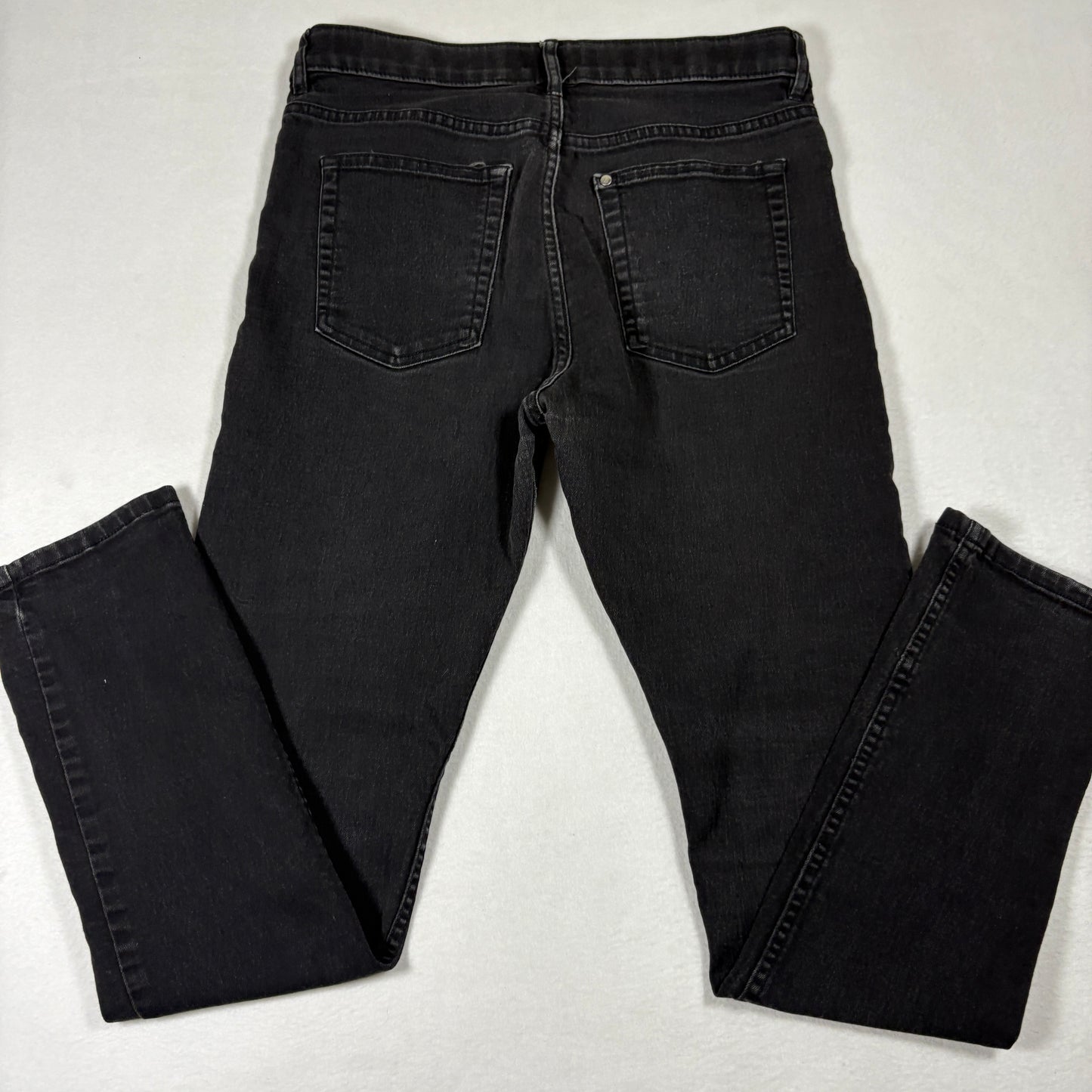 H&M Denim Mens Jeans 20 Skinny Fit Black Stretch Grunge Y2K 90s Casual Streetwear