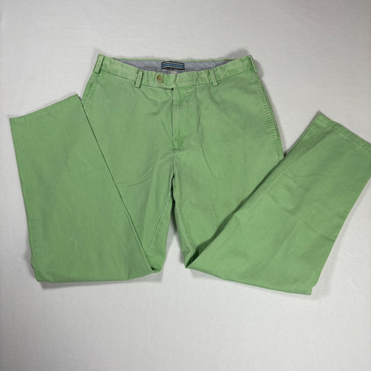 Peter Millar Mens Pants 31 Green Chino Pima Cotton Casual Dress Golf Trousers