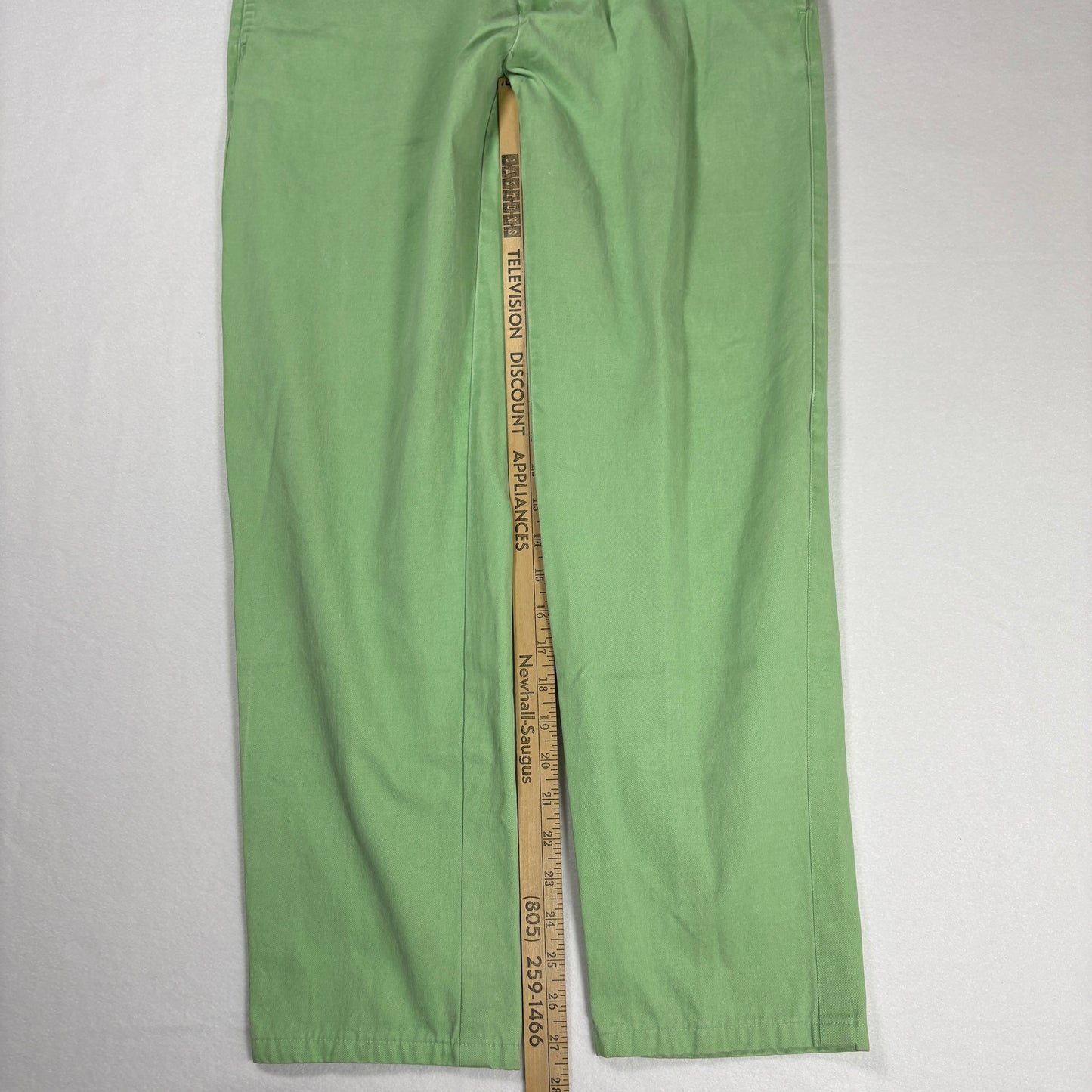 Peter Millar Mens Pants 31 Green Chino Pima Cotton Casual Dress Golf Trousers
