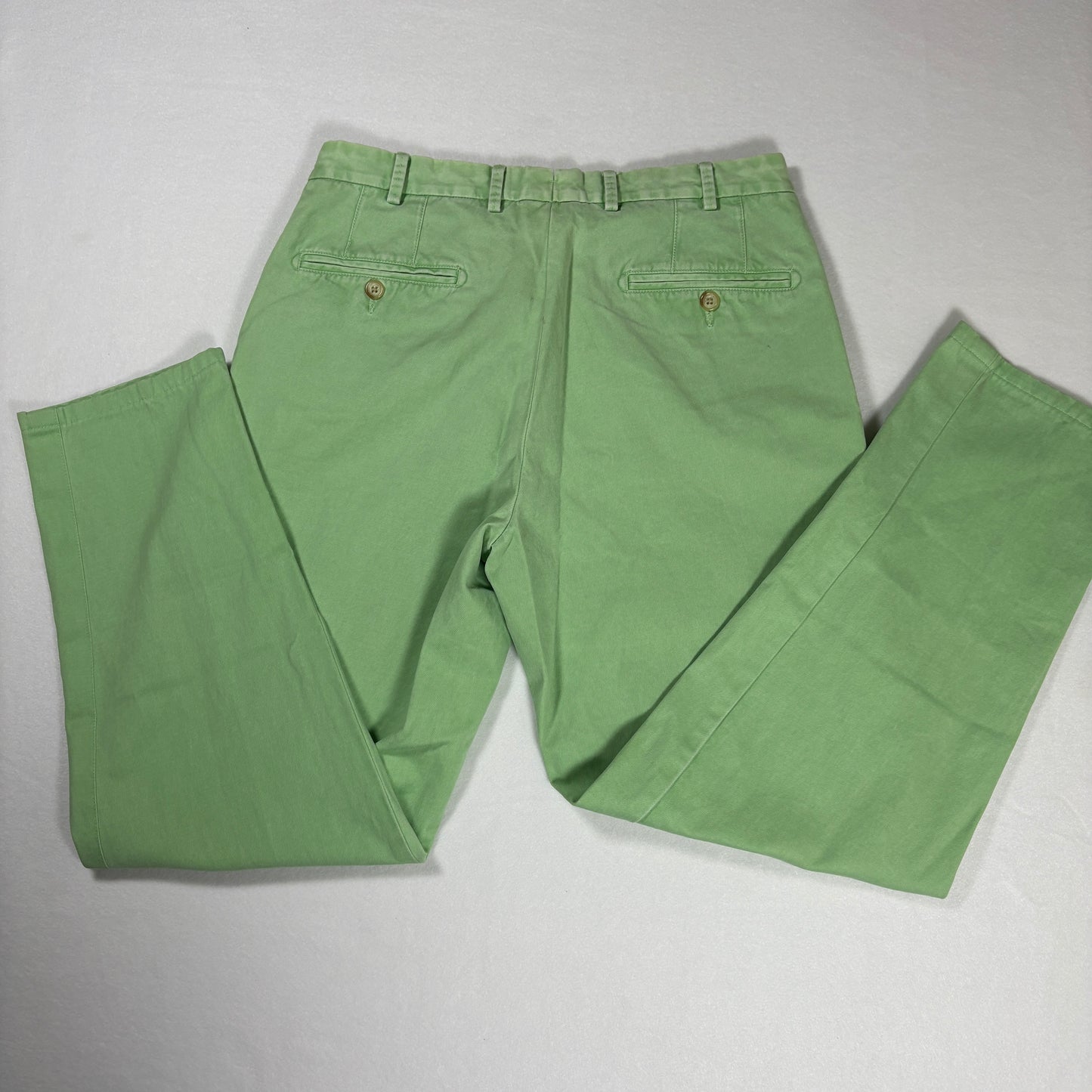 Peter Millar Mens Pants 31 Green Chino Pima Cotton Casual Dress Golf Trousers