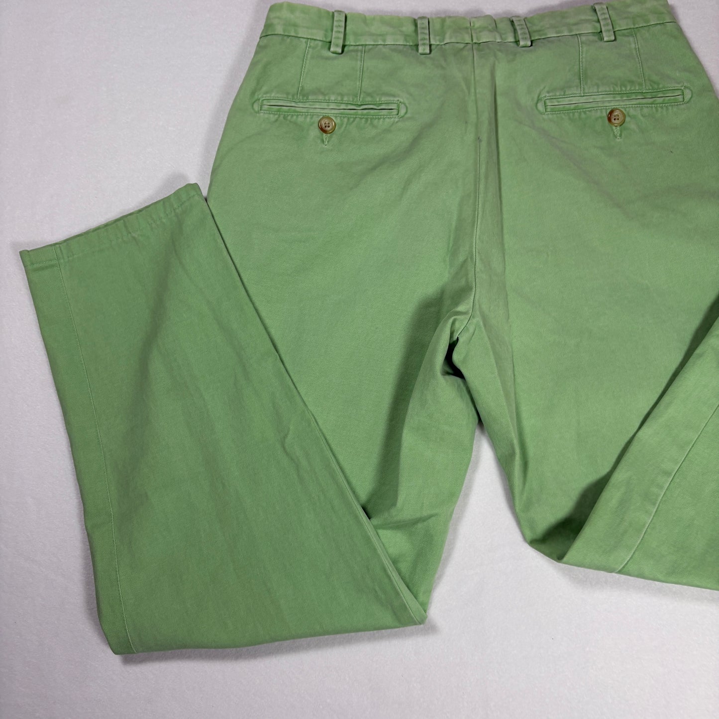 Peter Millar Mens Pants 31 Green Chino Pima Cotton Casual Dress Golf Trousers