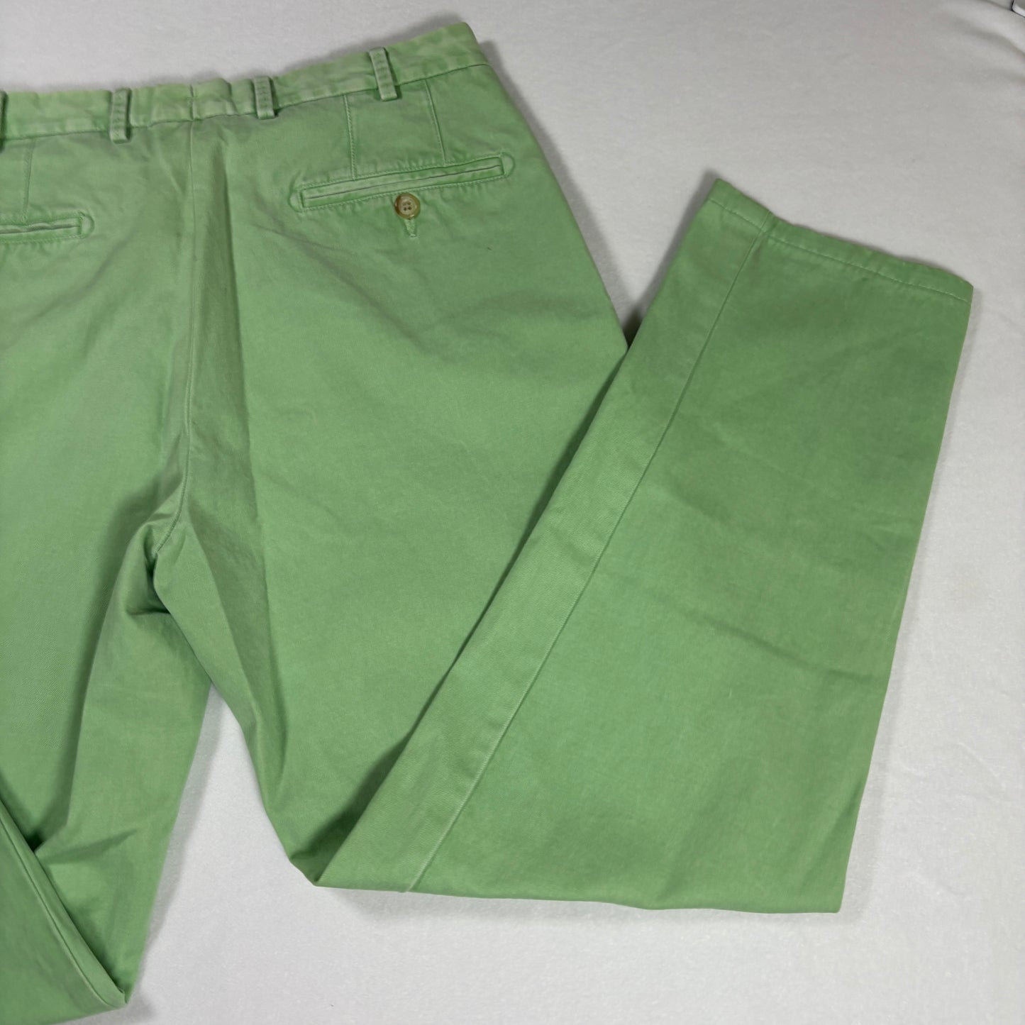 Peter Millar Mens Pants 31 Green Chino Pima Cotton Casual Dress Golf Trousers
