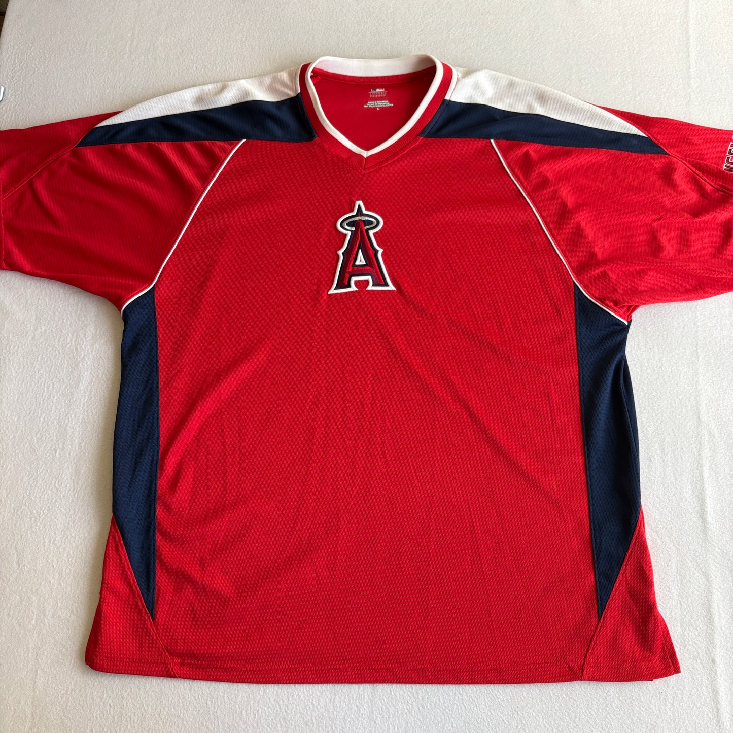 MLB Los Angeles Angels Genuine Merchandise Red Jersey Shirt Mens L Baseball Team