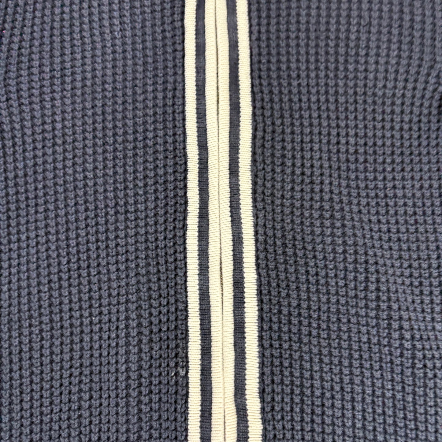 Banana Republic Sweater S Navy Full Zip Knit Cardigan Jacket Chunky Cotton Blend