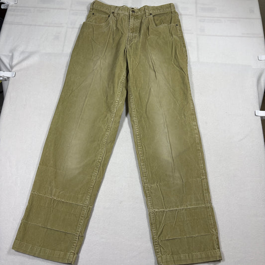 Arizona Jean Co Mens 34x34 Khaki Corduroy Pants Straight Leg Vintage Y2K