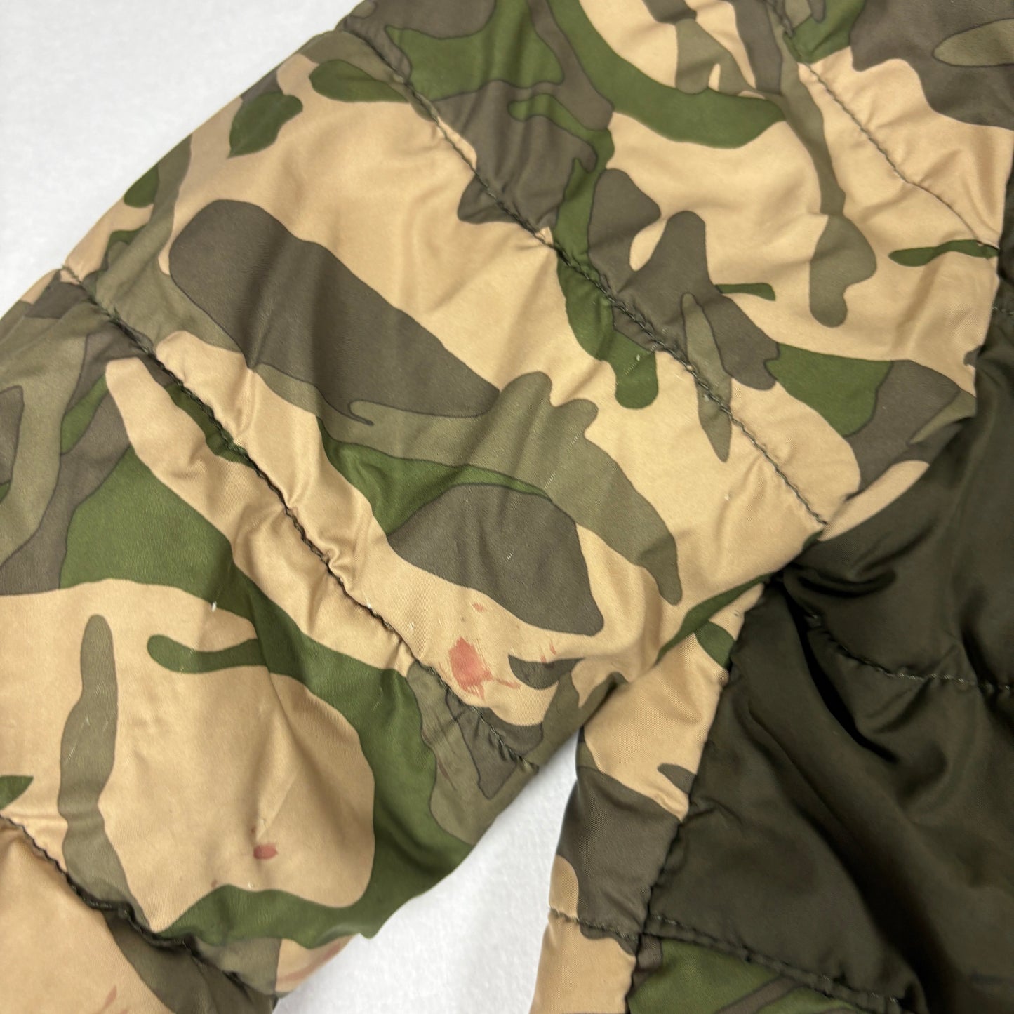 The North Face Kids Jacket Camo Green Orange Zip Puffer Coat Outdoor Winter Warm