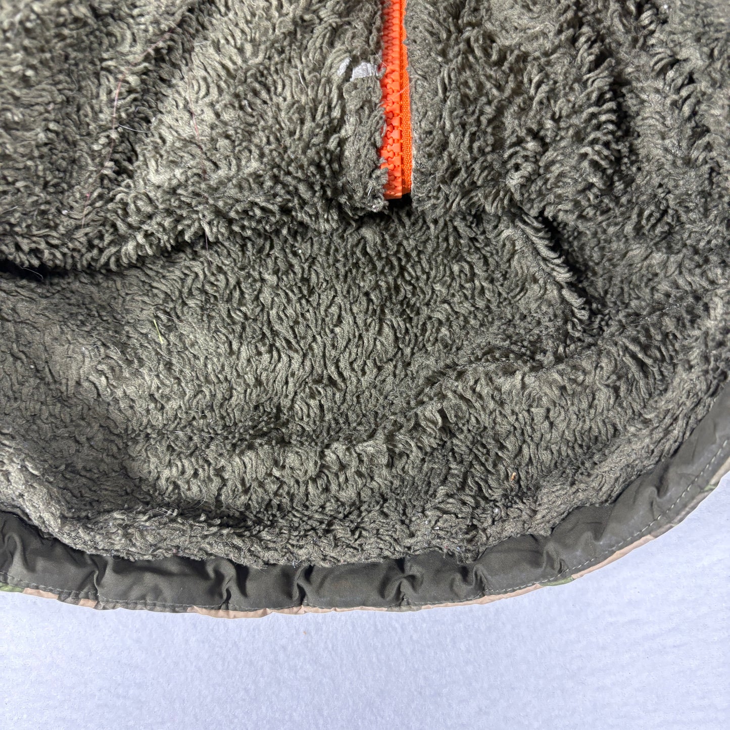 The North Face Kids Jacket Camo Green Orange Zip Puffer Coat Outdoor Winter Warm