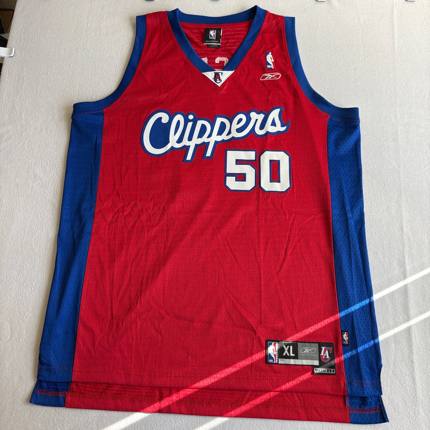 Reebok LA Clippers Corey Maggette 50 NBA Jersey Red Mens XL Sewn Basketball