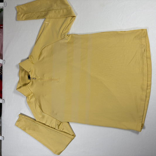 Nike Dri-Fit 1/4 Zip Pullover Mens M Yellow Long Sleeve Athletic Golf Standard Fit