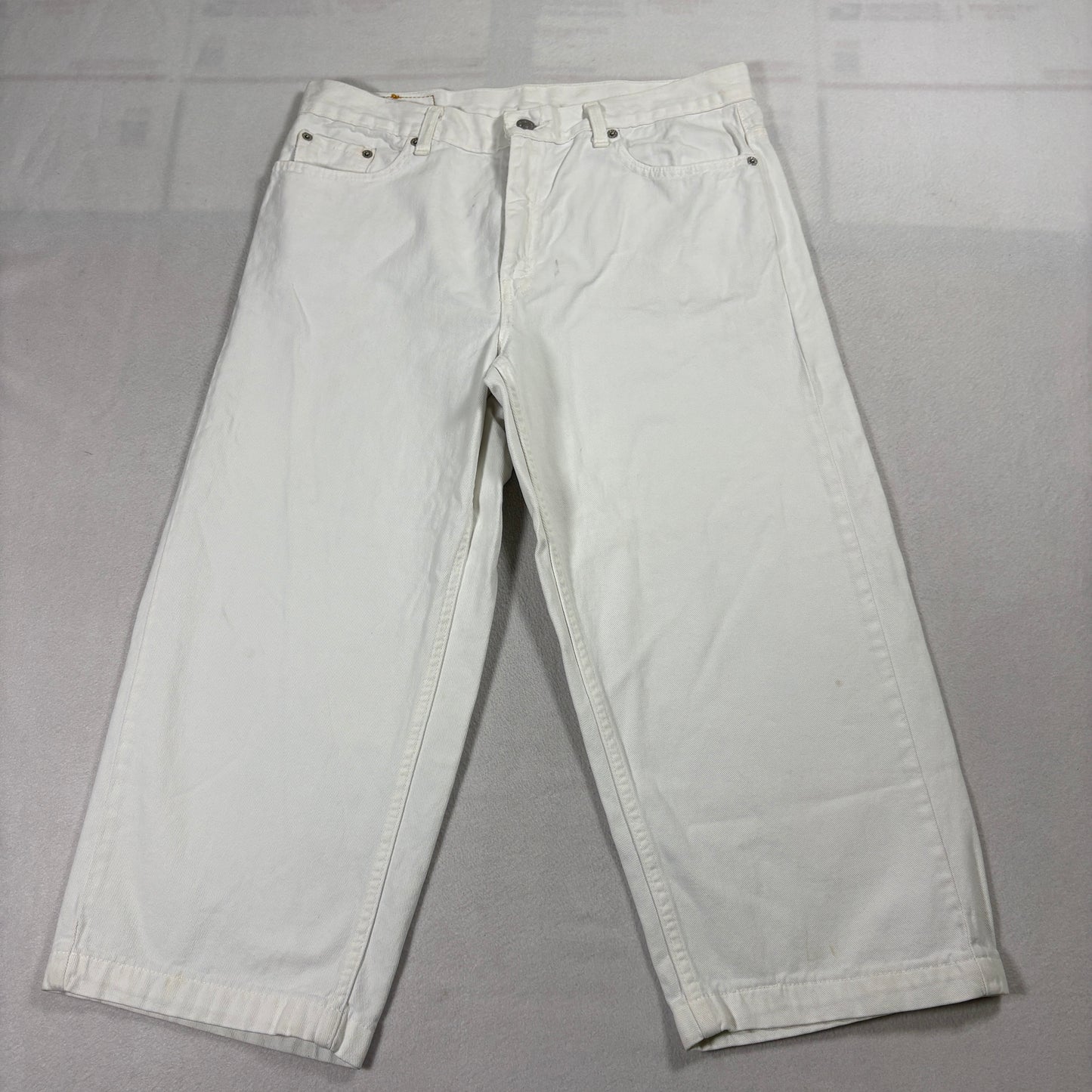 Levi’s 577 Jeans Womens 12 White High Rise Wide Leg Denim Pants Vintage