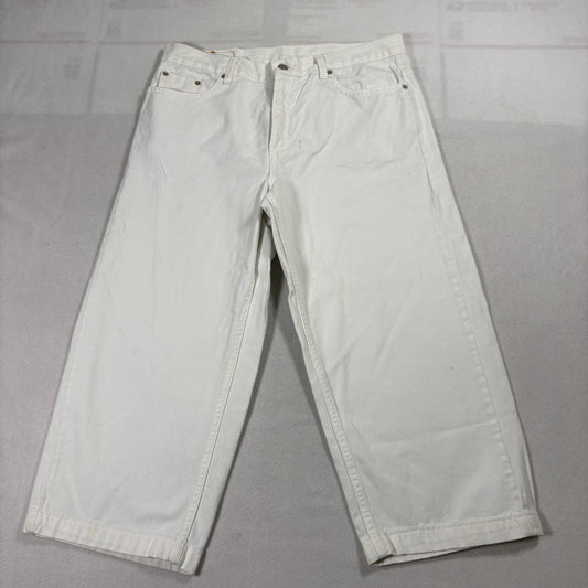 Levi’s 577 Jeans Womens 12 White High Rise Wide Leg Denim Pants Vintage