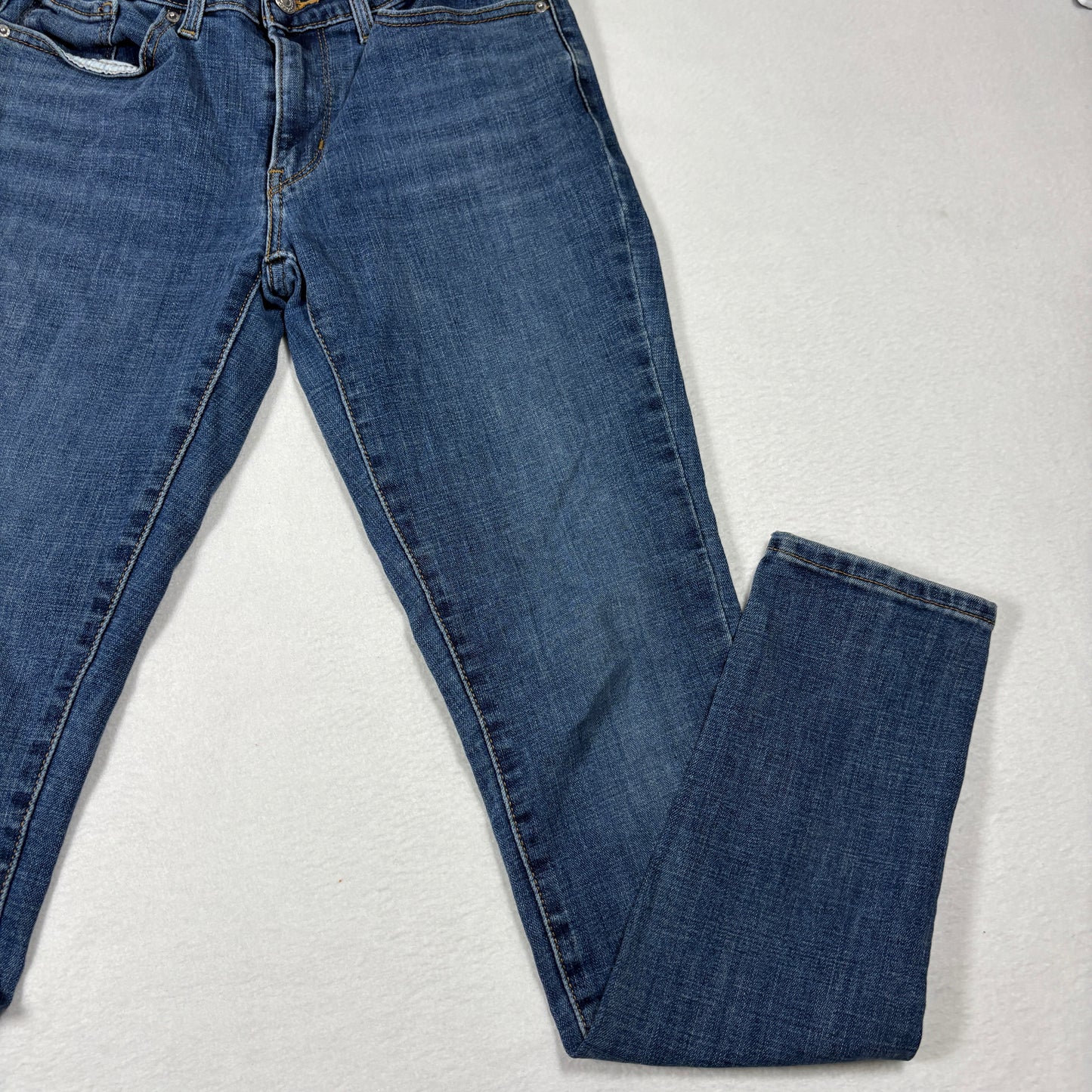 Levi’s Womens 711 Skinny Jeans Size 27x30 Blue Mid Rise Stretch Denim Y2K Slim Fit