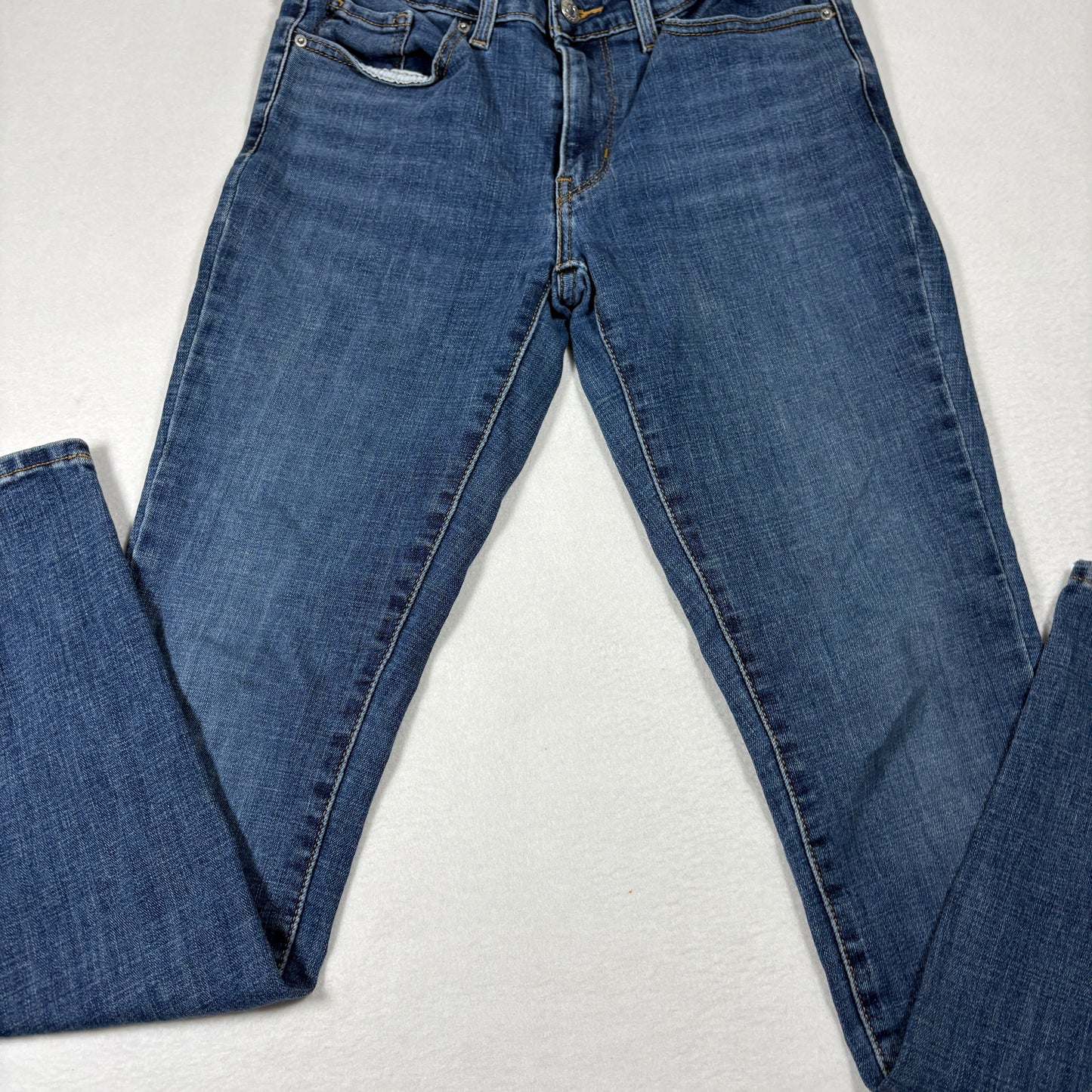Levi’s Womens 711 Skinny Jeans Size 27x30 Blue Mid Rise Stretch Denim Y2K Slim Fit