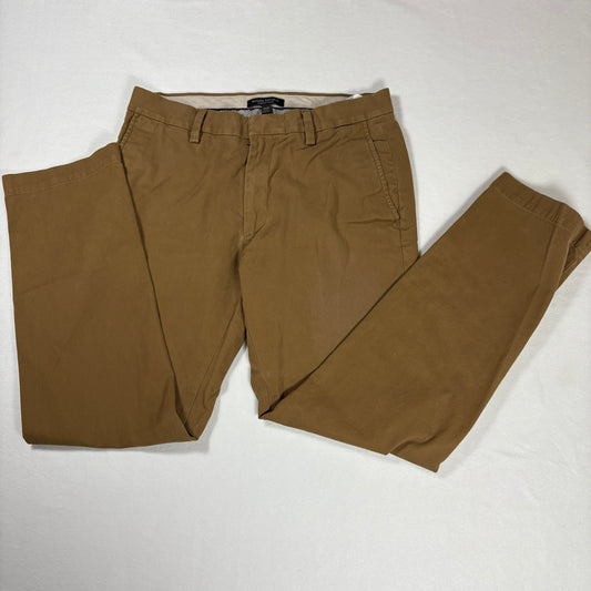 Banana Republic Emerson Chino Pants Mens 31x30 Brown Cotton Casual Straight Fit