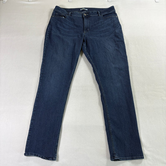 Riders Lee Curvy Fit Skinny Jeans Women Fits Like 37x31 Blue Stretch Denim