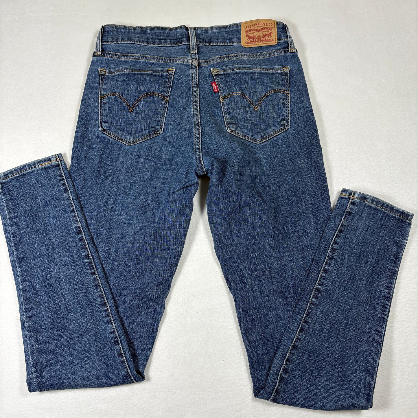 Levi’s Womens 711 Skinny Jeans Size 27x30 Blue Mid Rise Stretch Denim Y2K Slim Fit