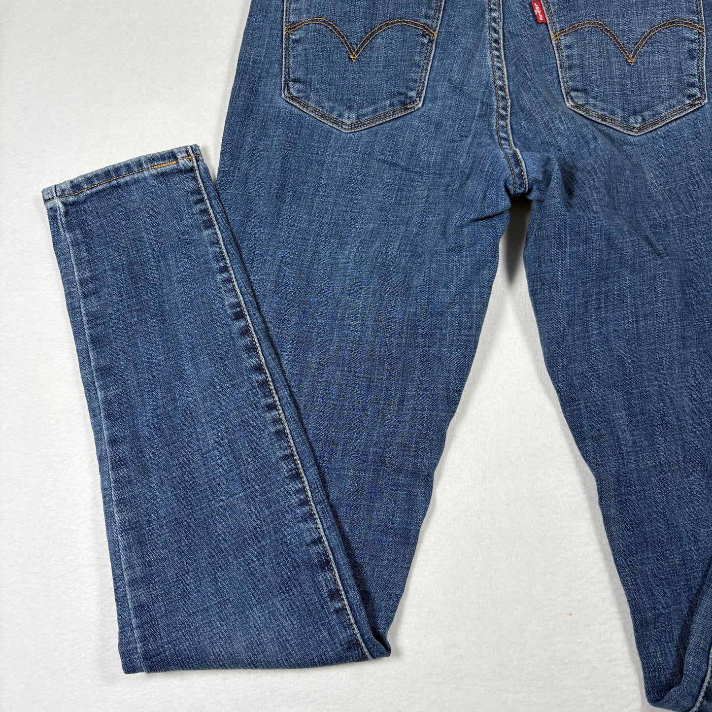 Levi’s Womens 711 Skinny Jeans Size 27x30 Blue Mid Rise Stretch Denim Y2K Slim Fit