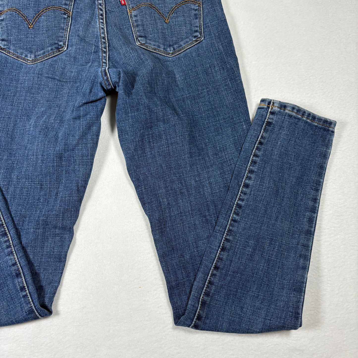 Levi’s Womens 711 Skinny Jeans Size 27x30 Blue Mid Rise Stretch Denim Y2K Slim Fit