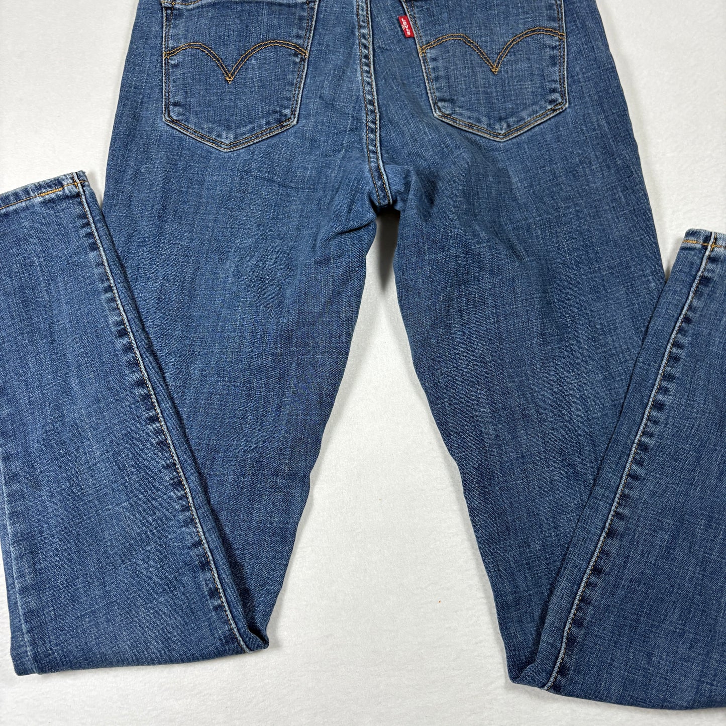 Levi’s Womens 711 Skinny Jeans Size 27x30 Blue Mid Rise Stretch Denim Y2K Slim Fit