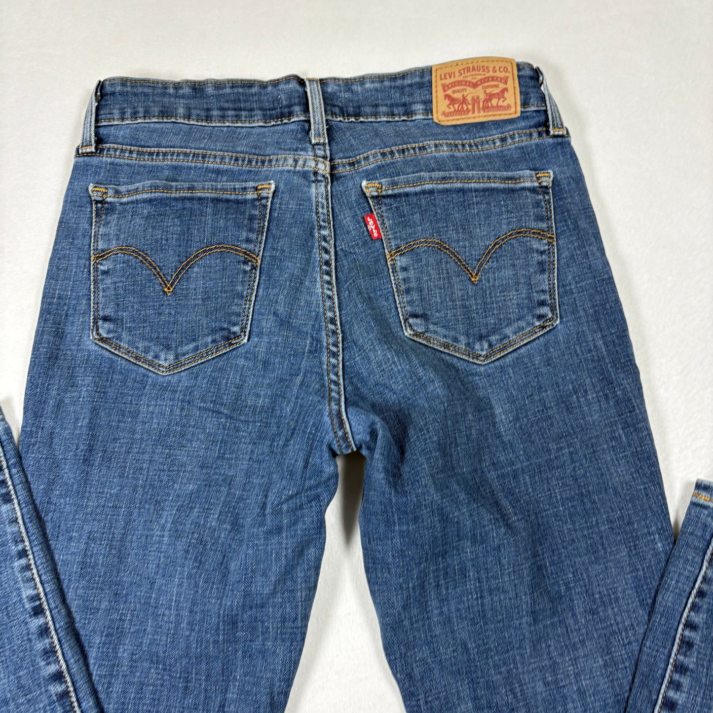 Levi’s Womens 711 Skinny Jeans Size 27x30 Blue Mid Rise Stretch Denim Y2K Slim Fit