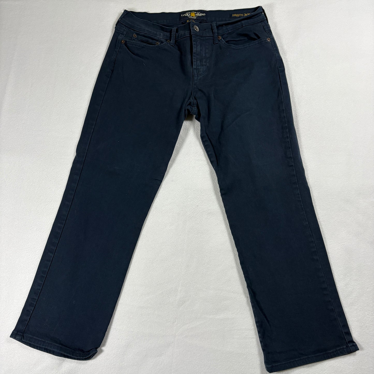 Vintage Lucky Brand Jeans Womens 8x29 Sweet N Crop Black Stretch Denim Retro 90s