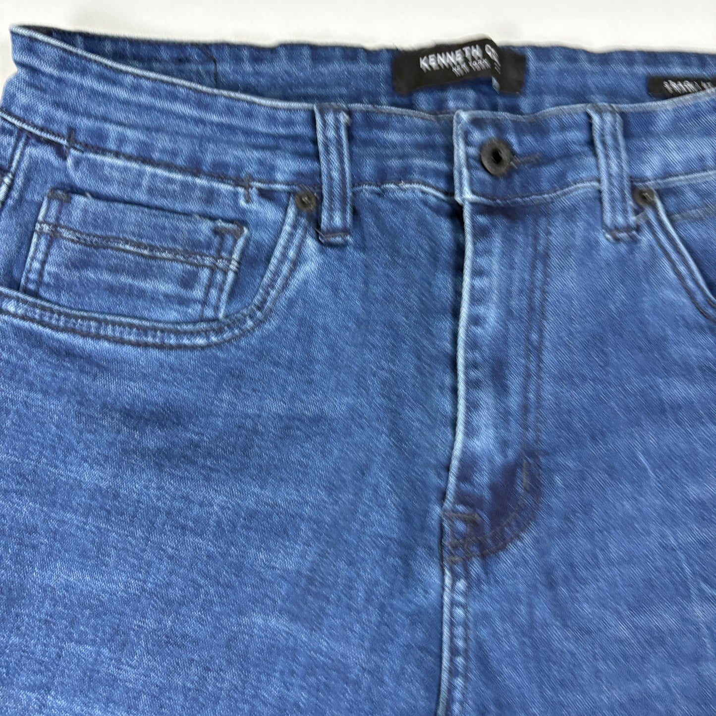 Kenneth Cole Mens Jeans Size 30x32 Blue Slim Straight Denim Classic Stretch Casual