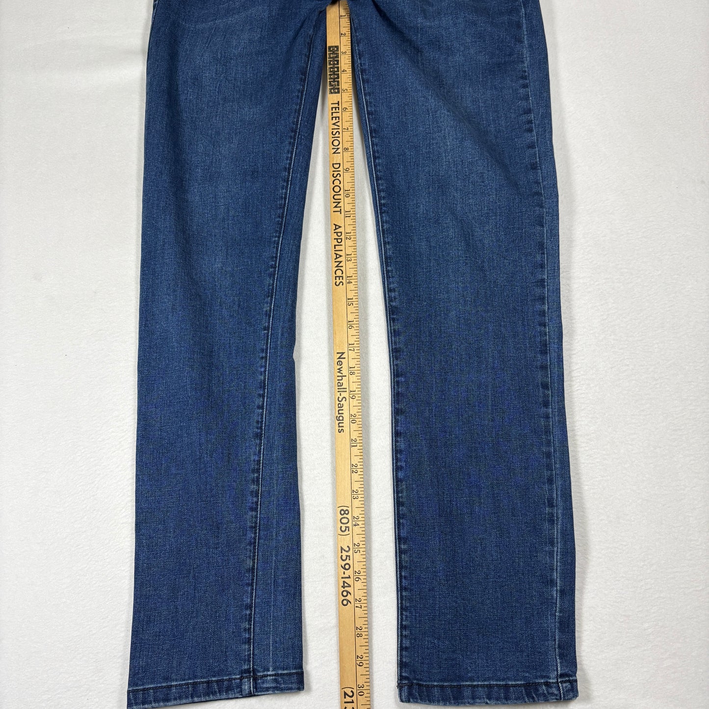 Kenneth Cole Mens Jeans Size 30x32 Blue Slim Straight Denim Classic Stretch Casual