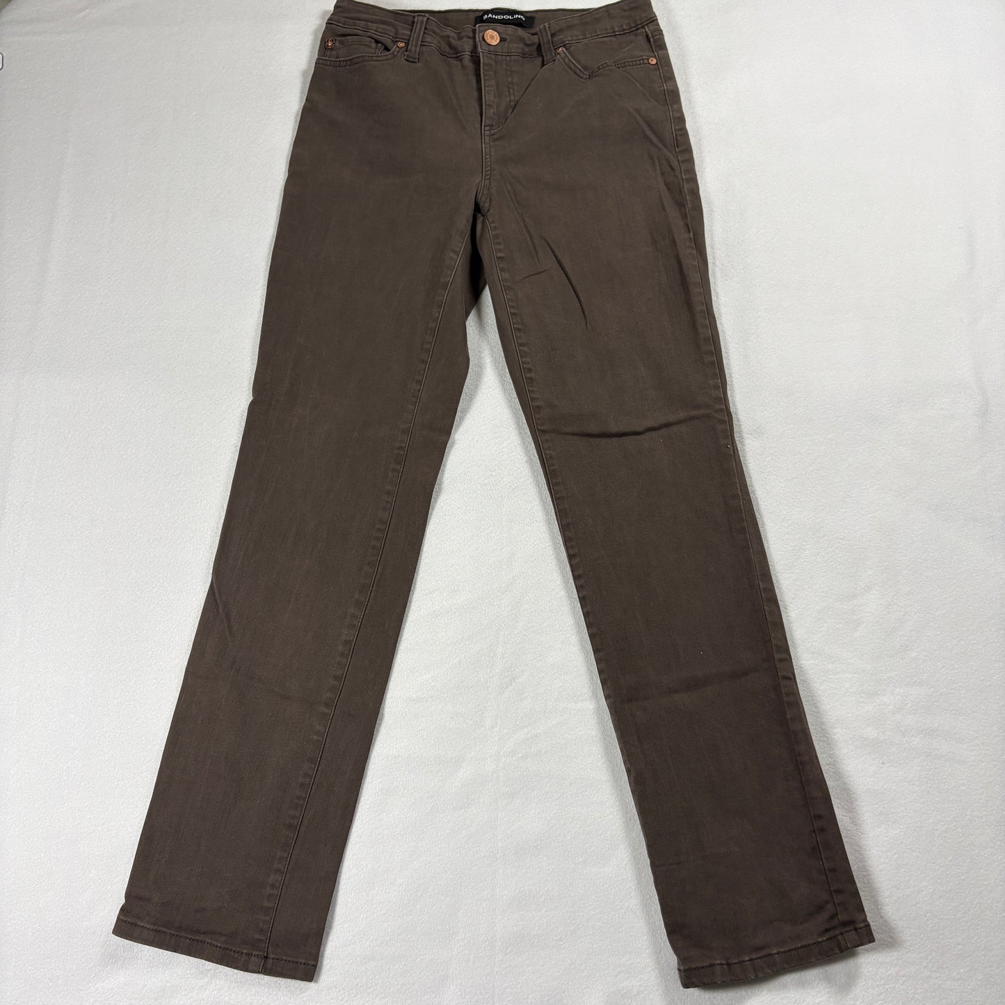 Vintage Look Jeans Womens 4 Brown Stretch Denim Retro 90 Straight Pants Fit Slim