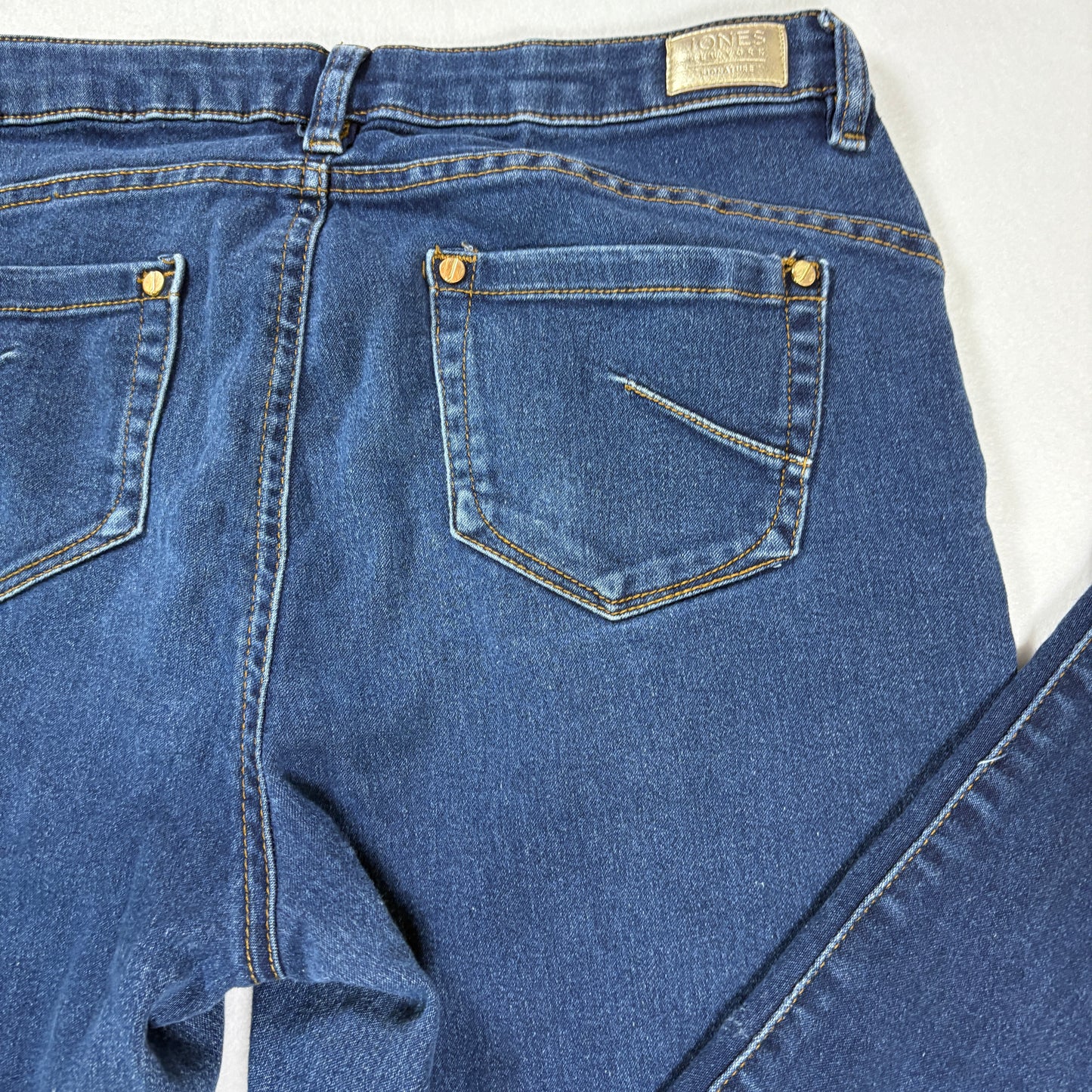 Jones New York Madison Skinny Jeans Women’s 12 Dark Wash Stretch Denim Mid Rise