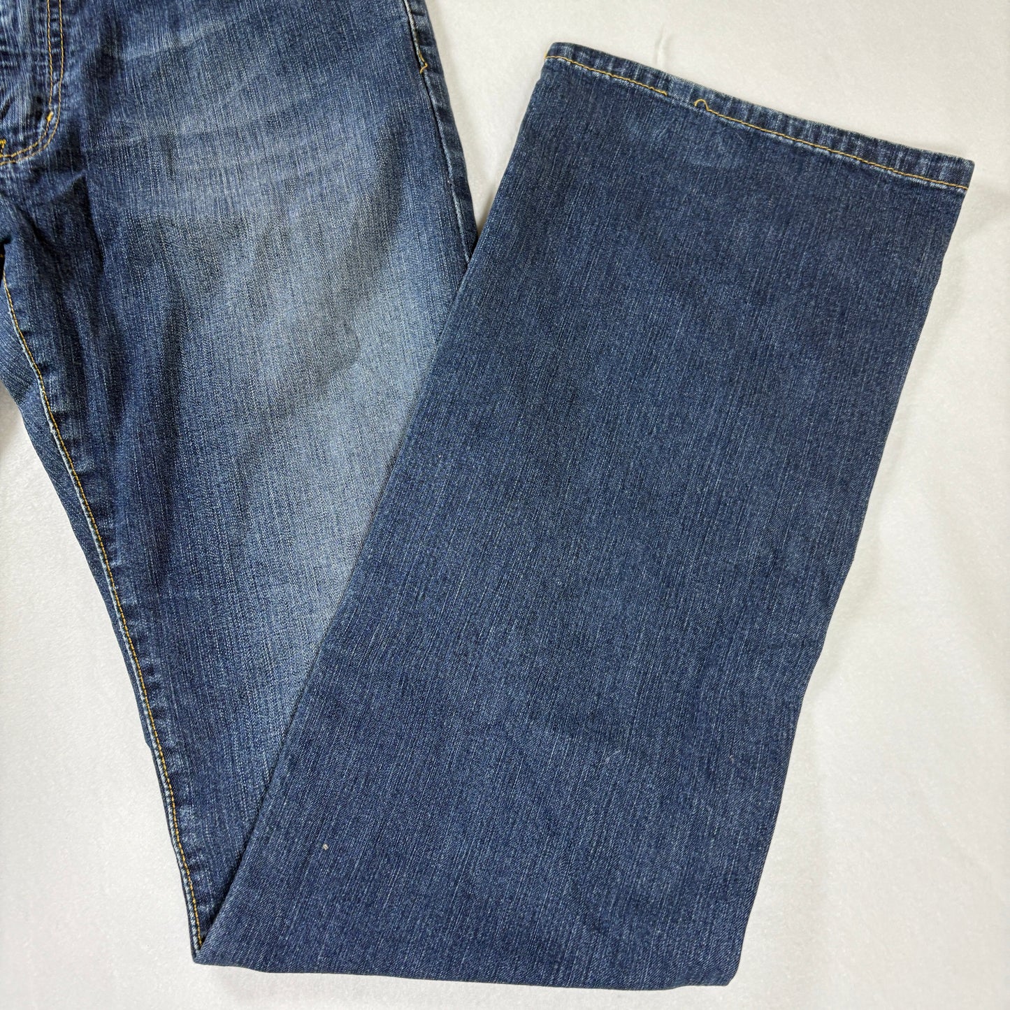 Lacoste Men’s Jeans 40 Dark Wash Denim Straight Leg Croc Logo Embroidered Pockets