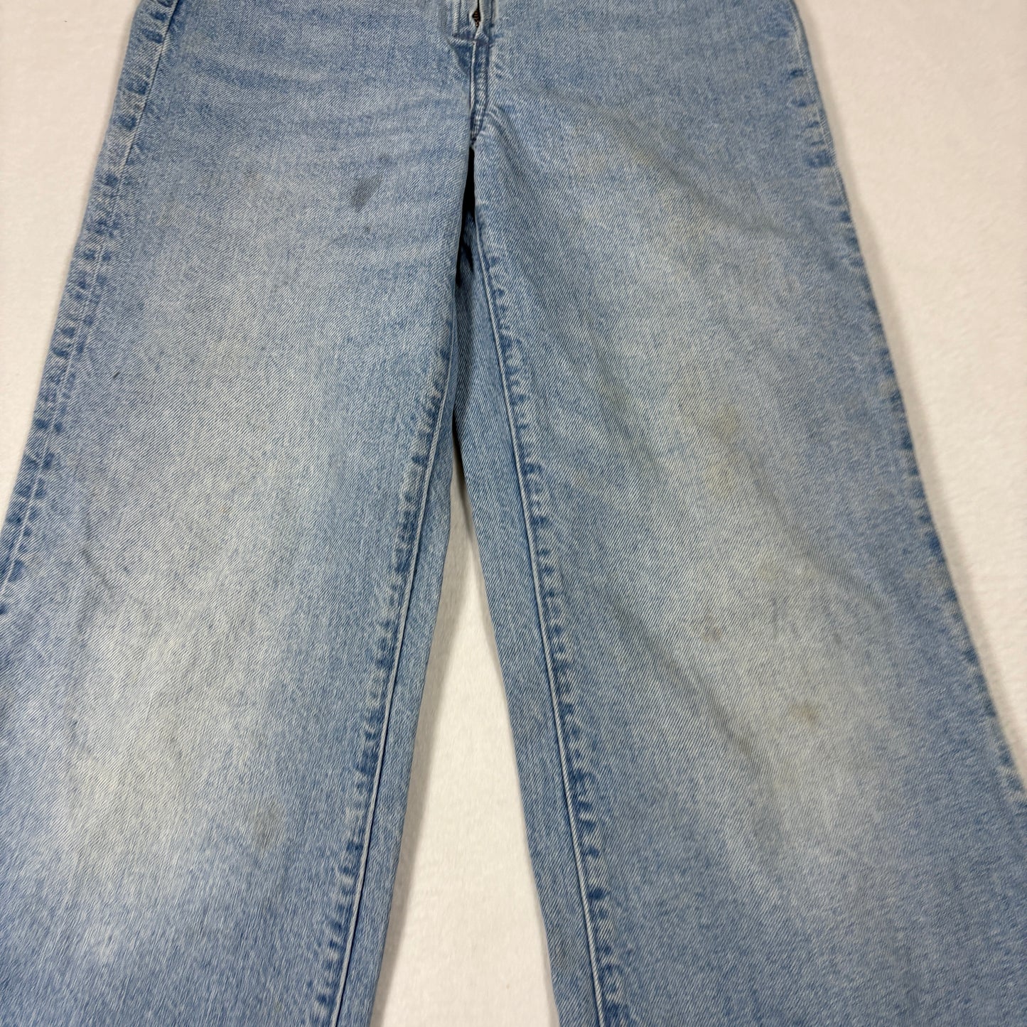 H&M Womens Wide Leg Jeans 25 High Rise Light Wash Y2K Baggy Vintage 90s Grunge
