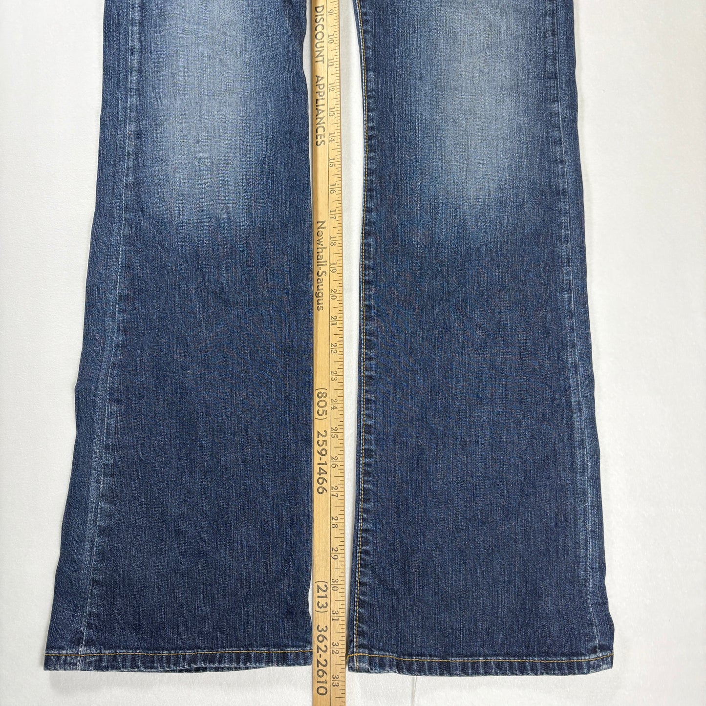 Lacoste Men’s Jeans 40 Dark Wash Denim Straight Leg Croc Logo Embroidered Pockets