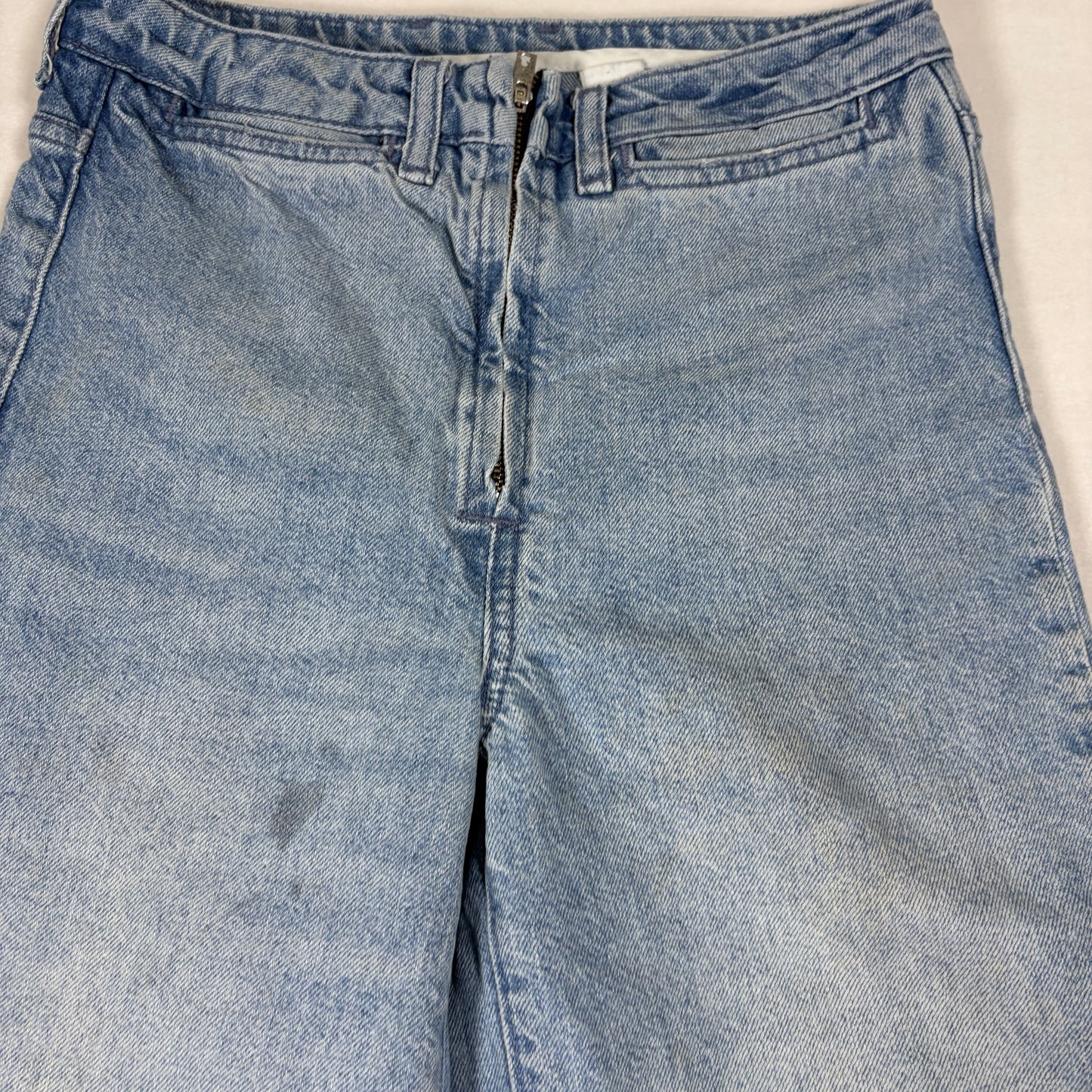 H&M Womens Wide Leg Jeans 25 High Rise Light Wash Y2K Baggy Vintage 90s Grunge