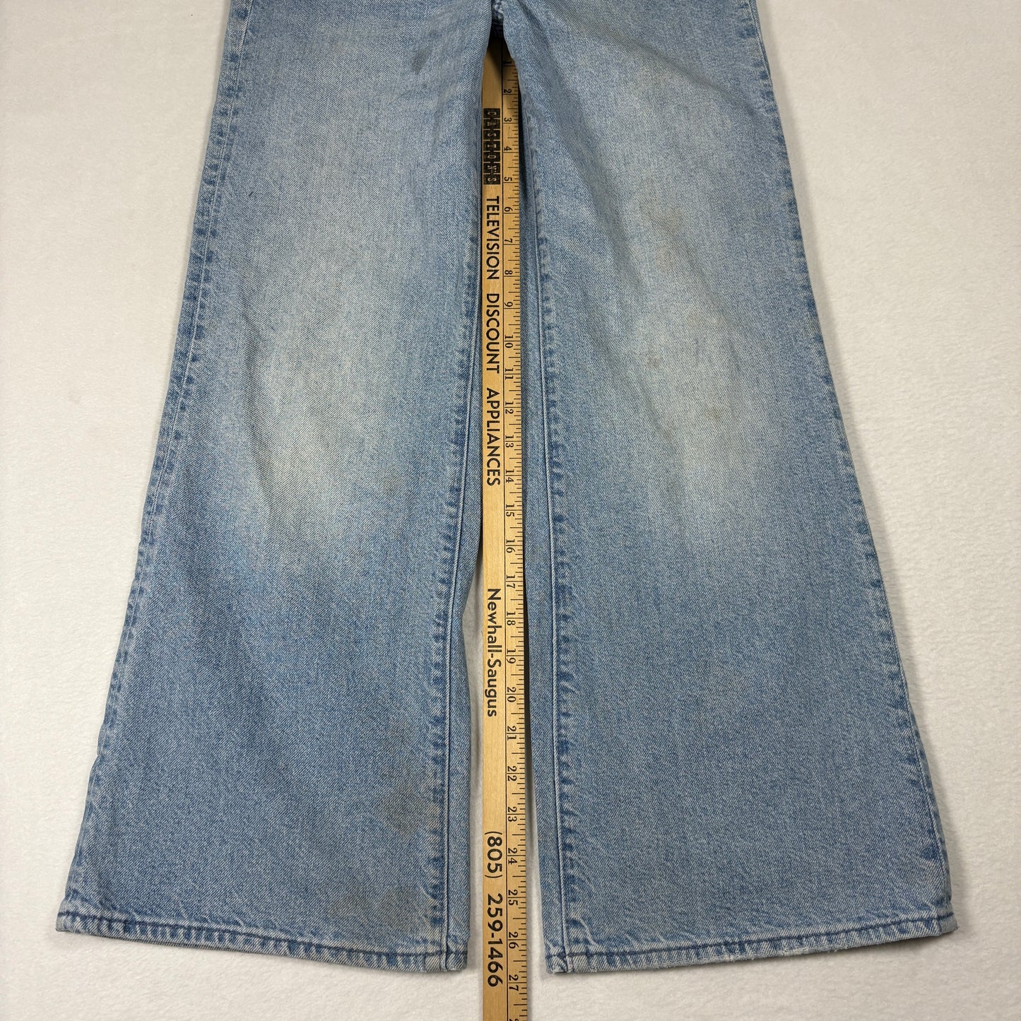 H&M Womens Wide Leg Jeans 25 High Rise Light Wash Y2K Baggy Vintage 90s Grunge