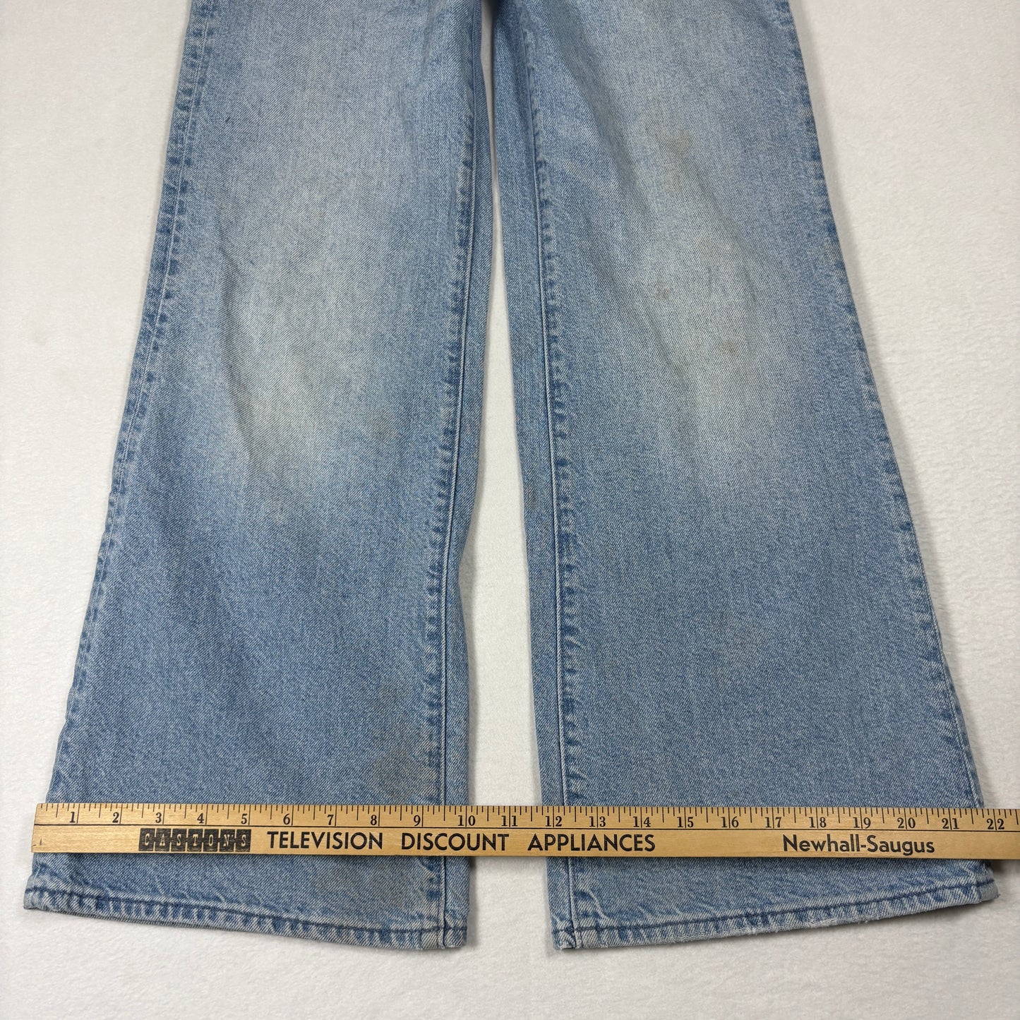 H&M Womens Wide Leg Jeans 25 High Rise Light Wash Y2K Baggy Vintage 90s Grunge