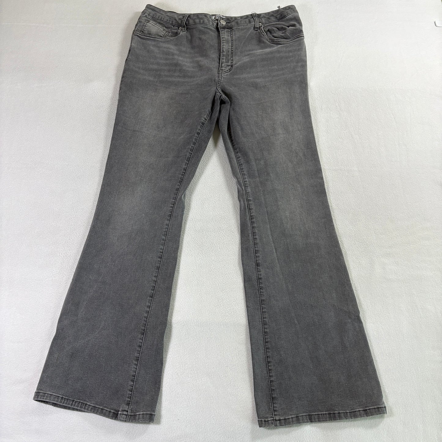 Refuge Austin Low Rise Flare Jeans Womens 15 Fits Like 35x31 Gray Y2K Stretch