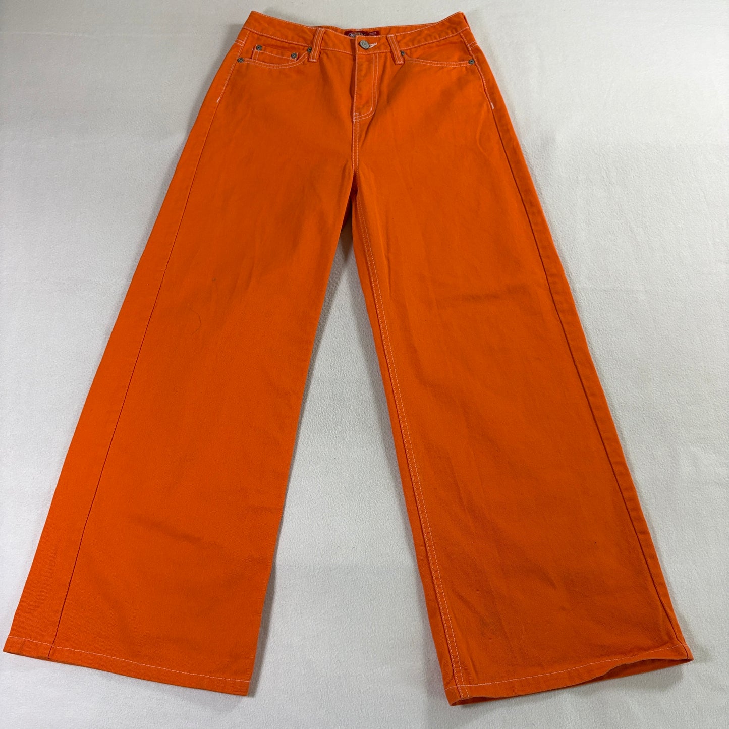 Dickies Wide Leg Carpenter Pants Orange 5/27 Fits Like 28x28 Skater Workwear